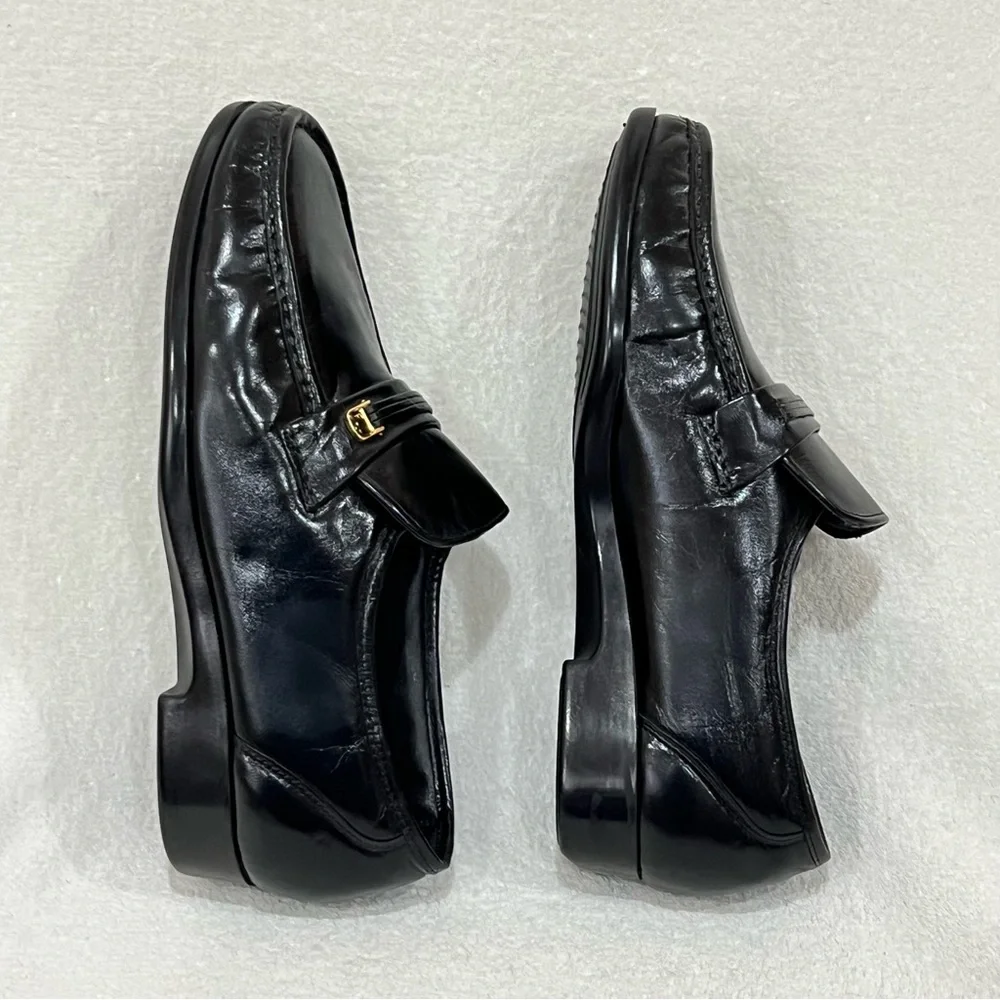 Florsheim Black Riva Moc Toe Slip-On Size 9.5